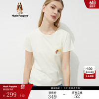 Hush Puppies暇步士女装夏季纯棉印花休闲短袖T恤女 1