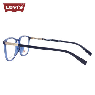 李维斯（Levi's）眼镜框男款近视眼镜架LV7056/PJP+国产1.598防蓝光镜片 PJP透明蓝