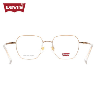李维斯（Levi's）眼镜框男款近视眼镜架LV7145/DDB+依视路钻晶膜岩1.56镜片 DDB玫瑰金