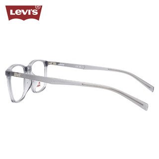 李维斯（Levi's）眼镜框男款近视眼镜架LV7143/KB7+依视路钻晶膜岩1.56镜片 KB7透明灰