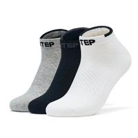 XTEP 特步 男短袜男平板短袜三双装舒适简约综训系列男运动功能袜