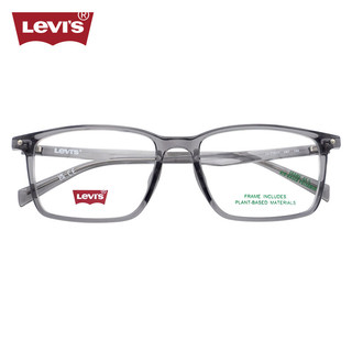 李维斯（Levi's）眼镜框男款近视眼镜架LV7157/KB7+依视路爱赞全晰膜御1.60镜片 KB7透明灰