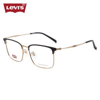 李维斯（Levi's）眼镜框男款近视眼镜架LV7168/I46+蔡司泽锐1.74防蓝光PLUS镜片 I46黑色/金色