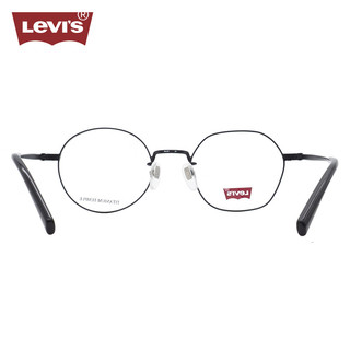 李维斯（Levi's）眼镜框男款全框钛材休闲近视光学眼镜架LV7105/F 003黑色 48mm