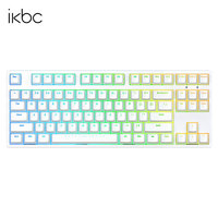 ikbc 游戏键盘机械键盘樱桃键盘cherry机械键盘有线 F200白色 红轴 RGB光