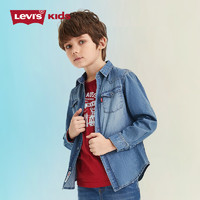 Levi's 李维斯 儿童装春季衬衫牛仔经典水洗男女童衬衣