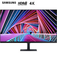 SAMSUNG 三星 32英寸 4K HDR 10.7亿色 专业设计 剪辑 可壁挂 超广视角 窄边框 S70A 电脑 显示器 S32A702