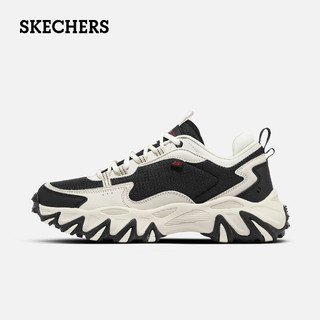 SKECHERS 斯凯奇 男士绑带城市户外鞋缓震耐磨软底运动鞋厚底增高老爹鞋复古休闲鞋