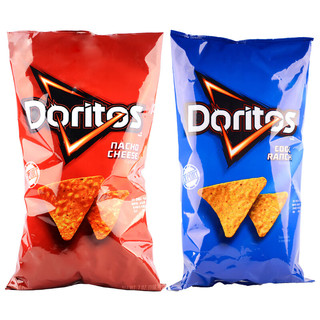 多力多滋（Doritos）玉米片奶酪+农场味198.2g*2袋 美国 薯片休闲零食百事食品