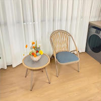 ZIYE 紫叶 阳台休闲椅子沙发茶几单人现代简约户外客厅卧室家用靠背椅藤椅