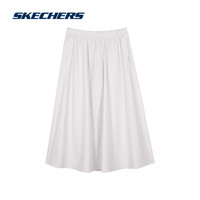 斯凯奇Skechers优雅荷叶边中长款半身裙L123W044 银灰色/001K M 