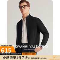 卓凡尼·华伦天奴（GIOVANNI VALENTINO）针织开衫男装内里加绒保暖长袖羊毛衫