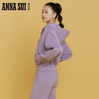 ANNA SUI 安娜苏 秋季新品拉链针织外套长袖女连帽开衫