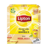 88VIP：Lipton 立顿 黄牌精选红茶商务招待袋泡茶自制奶茶办公室提神下午茶 200克