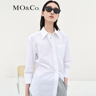 MO&Co.夏季露背棉质衬衫设计感小众高级MBB2SHT018 本白色 M/165