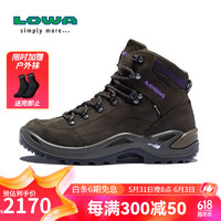 LOWA逆行者经典款 德国登山鞋户外防水徒步RENEGADE GTX 女款L320945 褐色/黑莓色 38