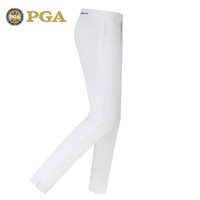 PGA 春秋 高尔夫裤子 男士高尔夫长裤 修身球裤 隐藏式拉链口袋 开叉裤脚 PGA 102011-白色 XL【35码】