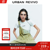 URBAN REVIVO UR2024夏季女户外工装休闲背带裤UWV840181 绿色 25