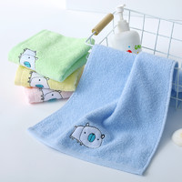 88VIP：KINGSHORE 金号 洗脸毛巾儿童3条纯棉小毛巾洗澡干发巾吸水面巾擦手巾全棉