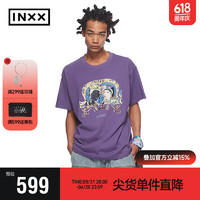 英克斯（inxx）inxx mogao系列 潮牌印花短袖T恤男女同款XXE2010714 紫色 XS