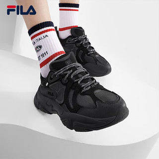 FILA 斐乐女鞋MARS 3复古运动鞋2024秋火星鞋休闲运动鞋 影黑灰/黑-DB 37.5