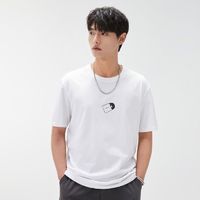 GXG 男装 夏季时尚简约字母印花男士圆领短袖T恤