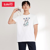 Baleno 班尼路 短袖T恤男夏季新款环保图案印花运动休闲圆领宽松街头半袖