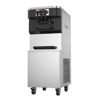 QKEJQ冰淇淋机商用小型立式台式雪糕机全自动甜筒软质冰激凌机器   立式LG连打20个