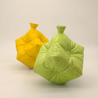 可米生活 K11 Yifan Renxu Studio一点骰子枕头花器陶瓷花瓶小众花瓶插花器