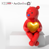 可米生活 K11 艺术家张占占《心》限量雕塑原创红色签名创意摆件走心礼物