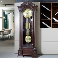Hense 汉时 欧式机械落地钟德国进口机芯座钟客厅别墅实木立式报时钟表HG600