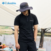 哥伦比亚 2024春夏新品哥伦比亚户外男女防晒透气速干短袖圆领T恤AE0805