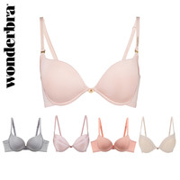 wonderbra 内衣无痕隐形少女文胸女聚拢小胸收副乳上托胸罩夏季薄 7H57黑色 80B