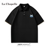 La Chapelle polo衫男短袖夏季时尚休闲宽松透气翻领户外百搭上衣t恤男 小怪兽#黑色 XL