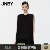 JNBY24夏衬衫宽松圆领无袖5O6213300 001/本黑 M