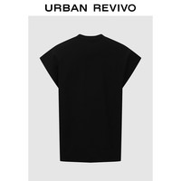 URBAN REVIVO 男士时尚百搭宽松套头圆领无袖T恤 UMF440133 正黑 M