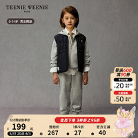 Teenie Weenie Kids小熊童装24冬季男女童宝纯色舒适休闲长裤 中灰色 100cm