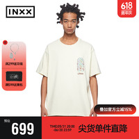 英克斯（inxx）inxx mogao系列 潮牌印花短袖T恤男女同款XXE2010719 浅黄 XS