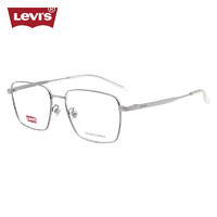 李维斯（Levi's）眼镜框男款近视眼镜架LV7159/010+依视路钻晶膜岩1.56镜片 010银色