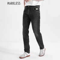 Markless 牛仔裤男士春夏水洗直脚裤子弹力休闲长裤NZB4001M 牛仔黑 34