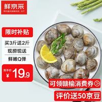 鲜动生活 鲜京采 鲜动生活 鲜京采 自营京鲜港鲜活大美贝 5斤 每斤15-20粒