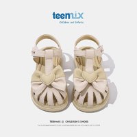 TEENMIX 天美意 童鞋女童凉鞋2024夏季包头女宝宝沙滩鞋小孩公主鞋子