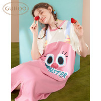PLUS會員：GUKOO 果殼 小怪獸可愛少女舒適連體家居服