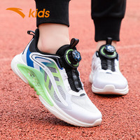 ANTA 安踏 童鞋运动鞋夏季单网2024新款中大童防滑耐磨跑步鞋子 白绿 36码
