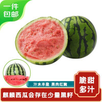 今日必买、年货大集、京东百亿补贴：京鲜生 麒麟西瓜 净重7-9斤 1粒装 新鲜水果 源头直发