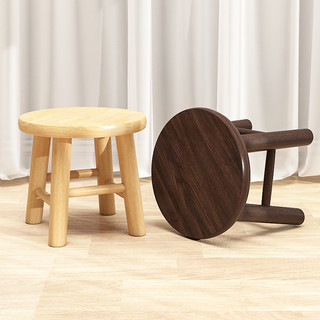 实木小凳子家用矮凳原木板凳卫生间简约小圆凳客厅木头凳子