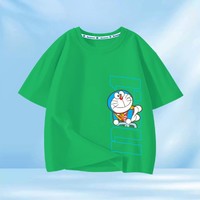 哆啦A梦 速干运动短袖T恤男女童夏季薄款衣服儿童装上衣