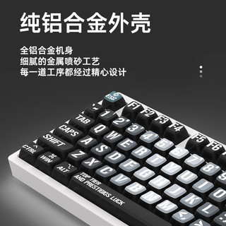 HELLO GANSS ES 75T 三模机械键盘 黑桃 佳达隆双轨磁白轴 RGB