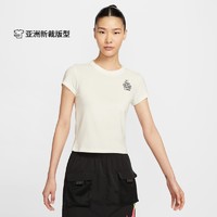 NIKE 耐克 官方女子T恤夏季新款辣妹风修身印花图案针织HQ1196