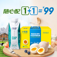 黄天鹅 特仑苏X黄天鹅 营养早产蛋奶搭配 高钙牛奶250ml×10包+ 可生食鸡蛋24枚 轻食健康